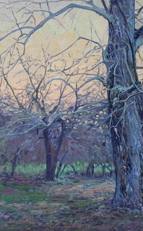 April evening near the poplar by Simon Kozhin