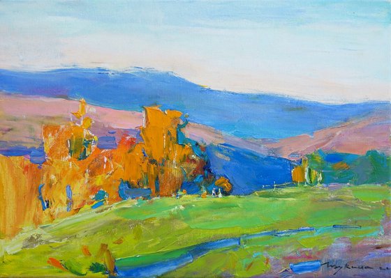 Warm days Mountain landscape