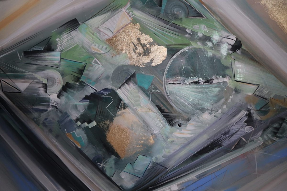 Abstract Painting By Samah Kthar, 36 X 24", Truth, Original Artwork