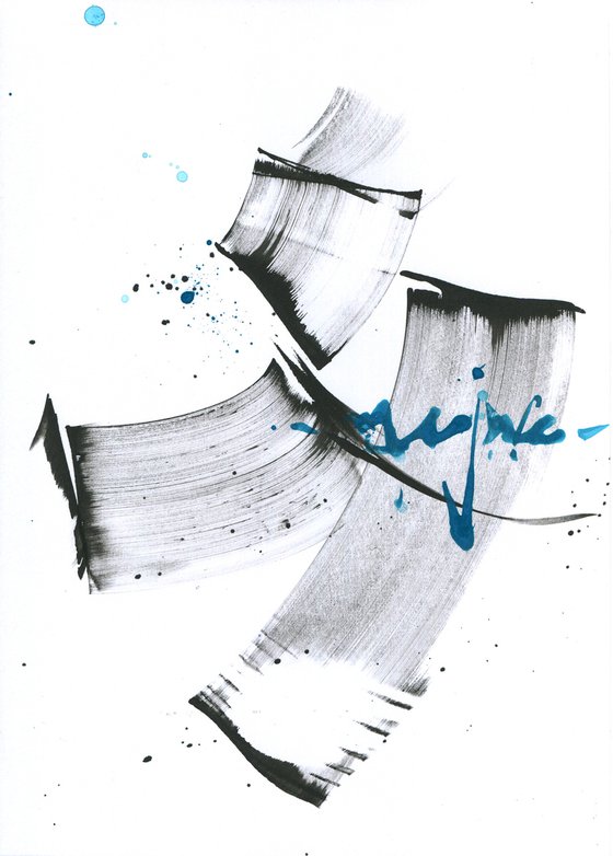 Signs n.1 original abstract calligraphy artwork
