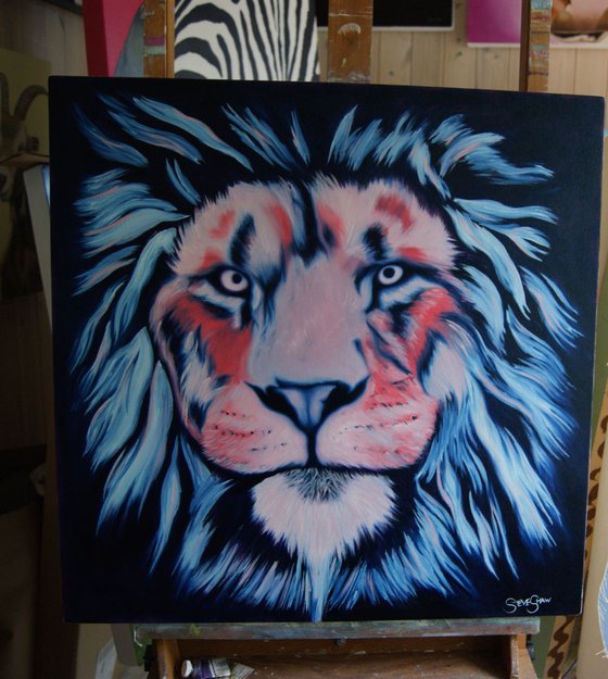 Intense Gaze 60cm x 60cm ( on canvas ) Free Shipping