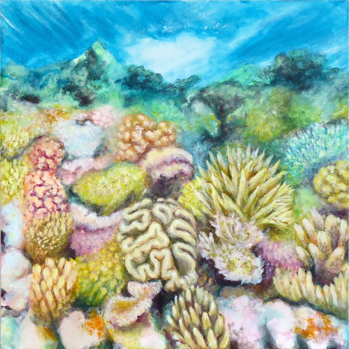 Коралловый риф живопись