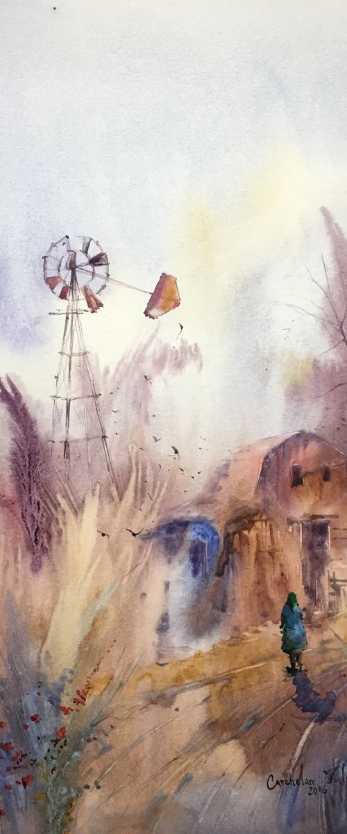"Old windmill" SOLD by Iulia Carchelan
