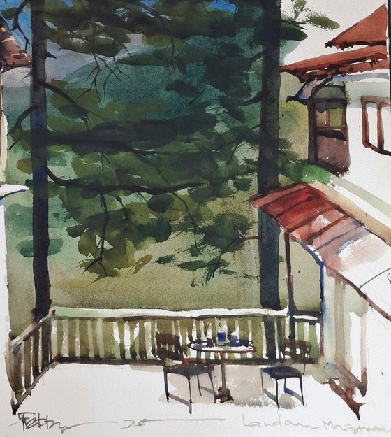 Between two homes, peaks peek