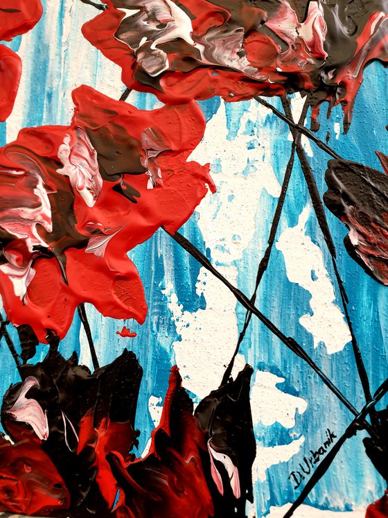 Poppies On Blue 2