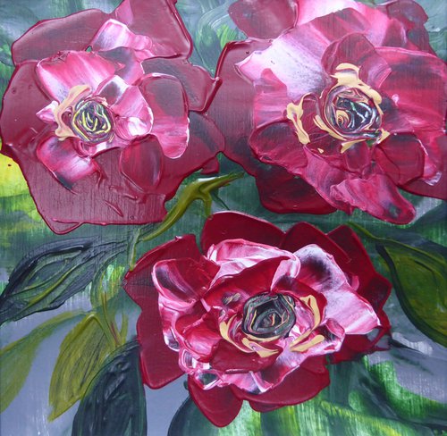 Impasto Roses by Elaine Allender