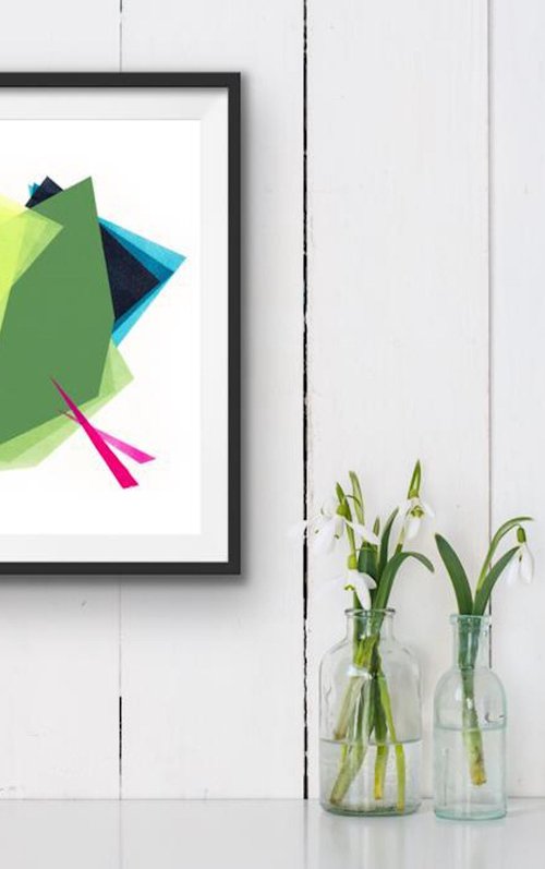 Geometric Green 1 by Catia Goffinet