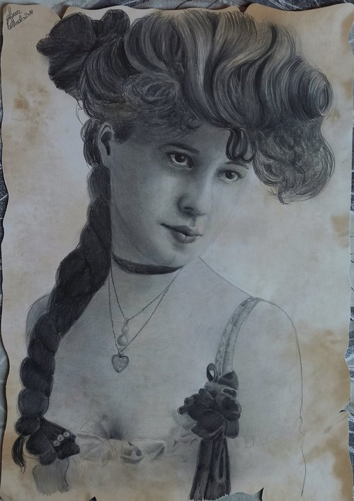 Amélie, portrait vintage #9 by Laura Muolo