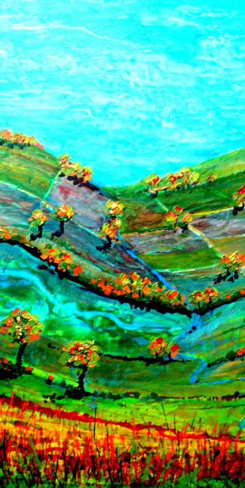 Autumn Landscape - Large  (120cm  x 100 cm -47" x 39") by Paul J Best
