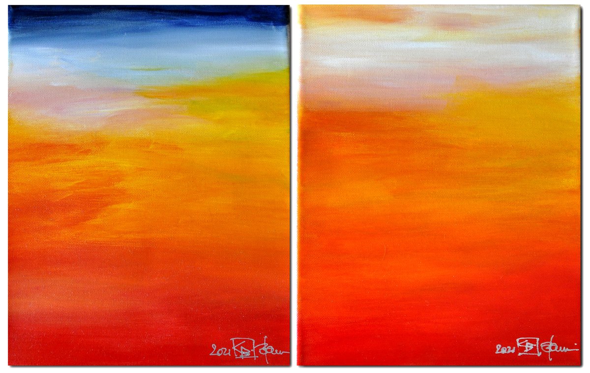 AT THE BEACH (diptych) by CHRISTIAN BAHR