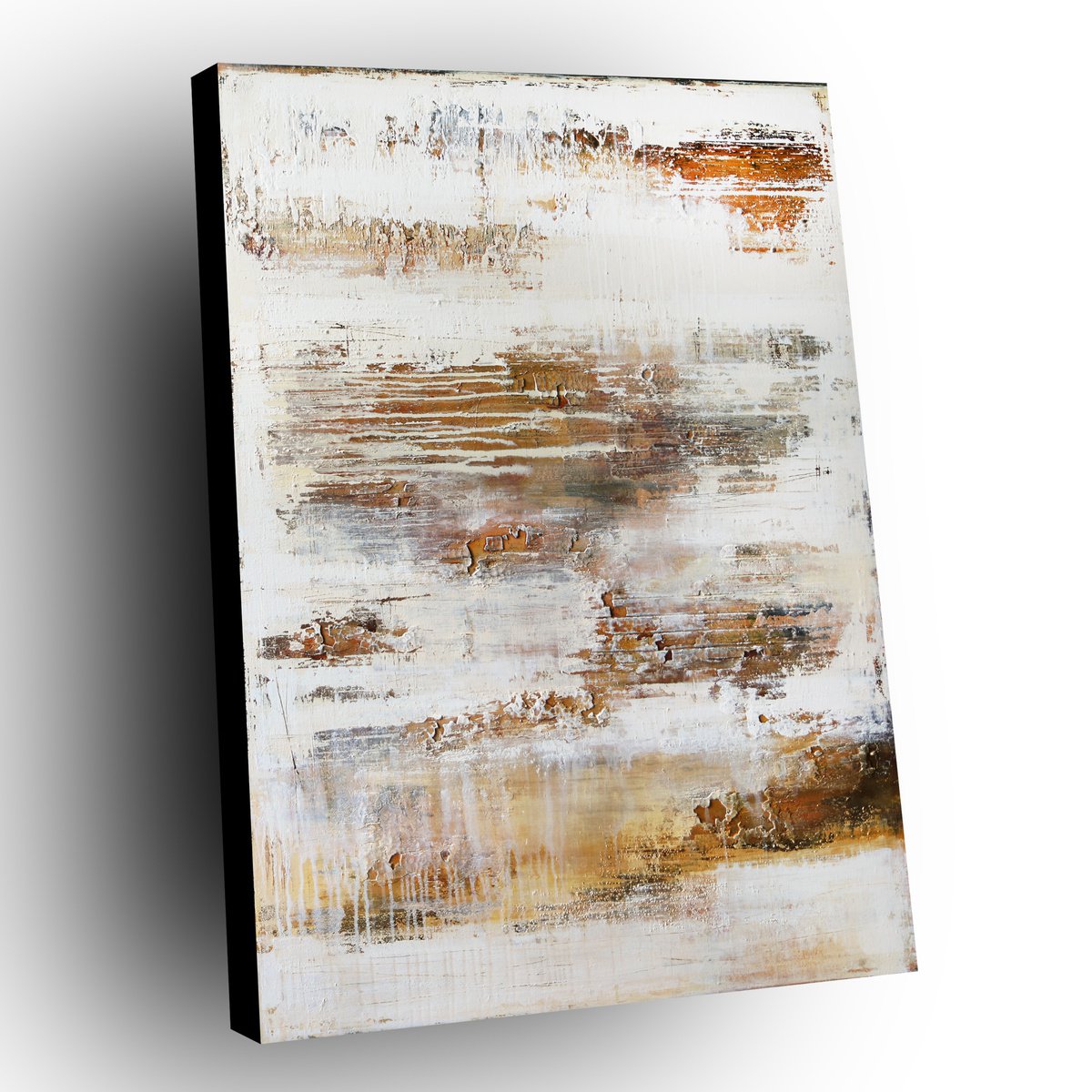 SERENGETI - ABSTRACT ACRYLIC PAINTING TEXTURED * PASTEL COLORS * READY TO HANG by Inez Froehlich