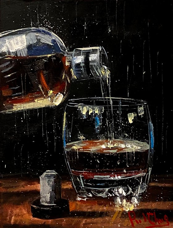 wine glasses with bottle #4