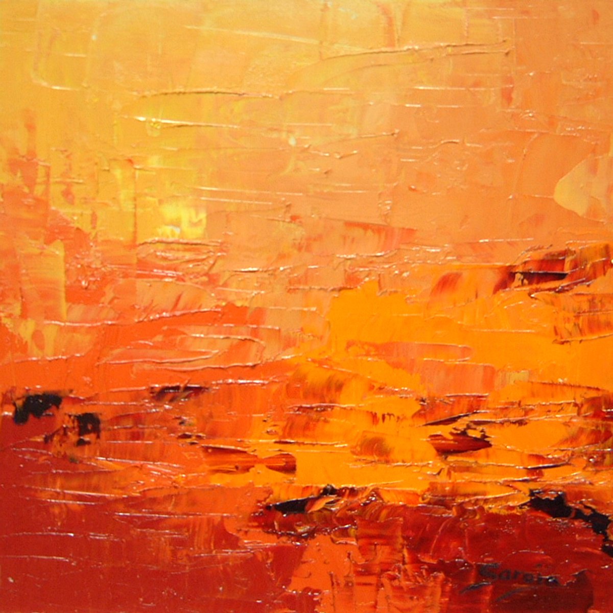 Orange Landscape (ref#:1116-19Q) by Saroja La Colorista