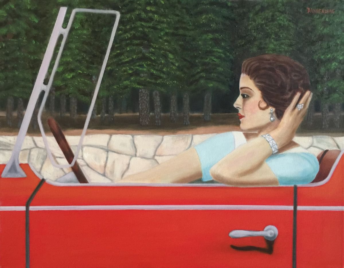 Impressionistic Portrait Oil Painting By Leslie Dannenberg, 28 X 22", I Made It, Original Artwork