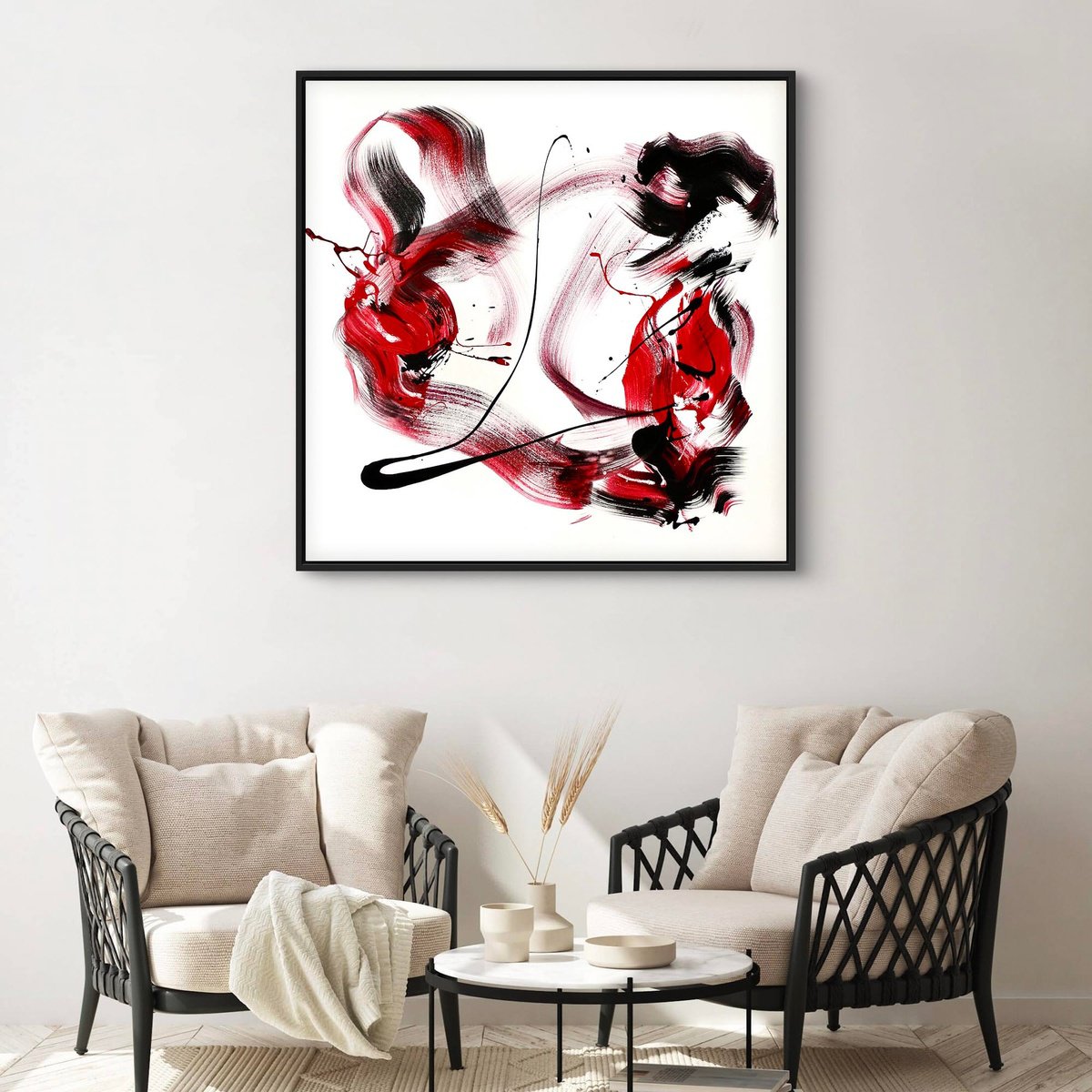 Abstract Acrylic Painting By Paresh Nrshinga Frsa, 40 X 40", True Romance I, Original Artwork