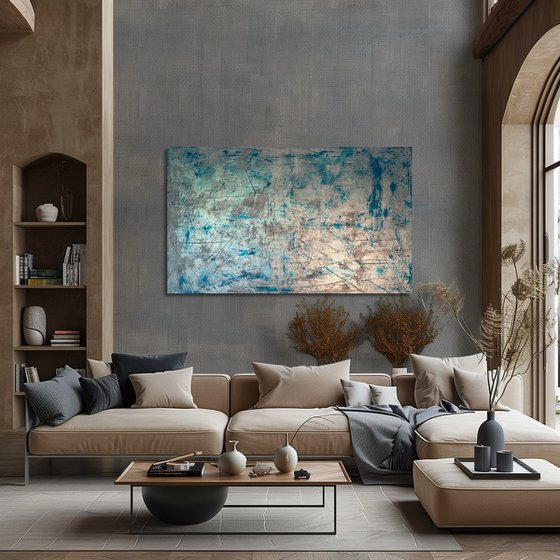 The Magic of Winter Abstrakt 80x130x2 cm