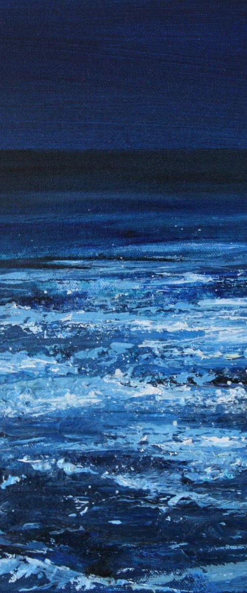 Midnight Blue III - wave study by Amy Jobes