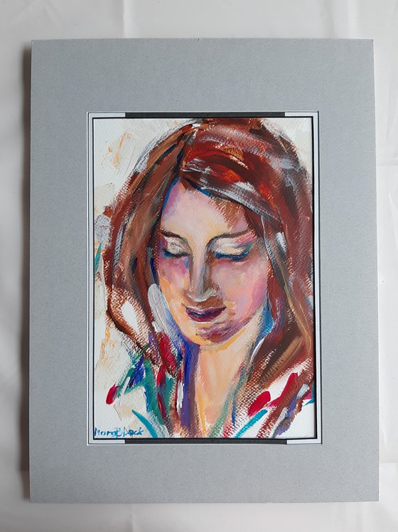 "Anni", original acrylic painting on paper