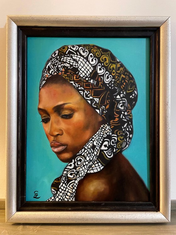 Portrait of  "African woman with turban"