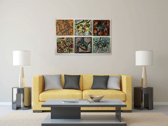 Abstract (six hearts)-VI