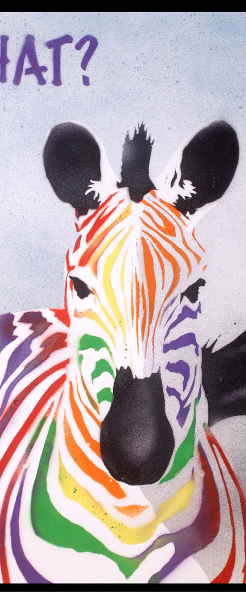 What? Zebra (on paper). by Juan Sly