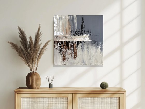 Ivory, Charcoal & Rust