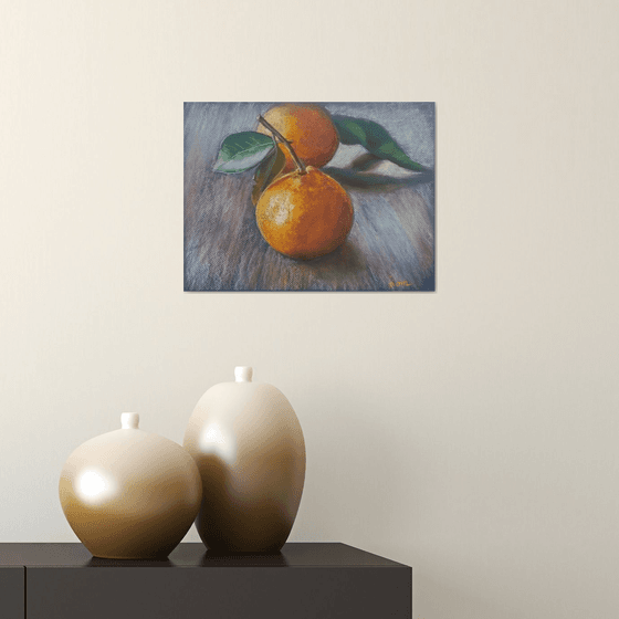 Tangerines with Leaves