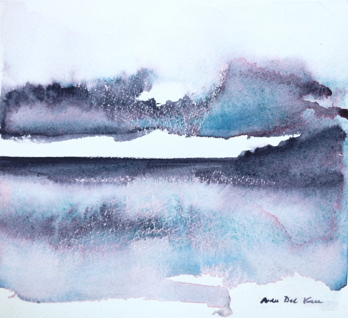 Abstract Seascape Moonglow IV by Aimee Del Valle