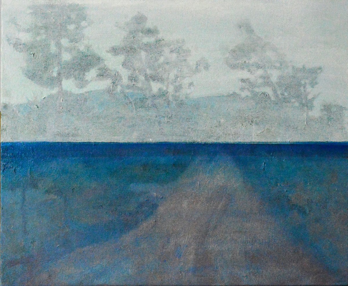 Organic Landscape Oil Painting By Cristian Valentich, 18 X 15, Paths, Original Artwork