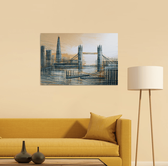 London - Tower Bridge And The Shard At Sunset