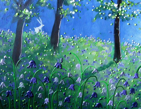 Evening in the bluebell wood