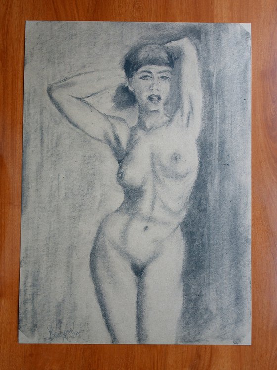 Female Figure #58 Charcoal