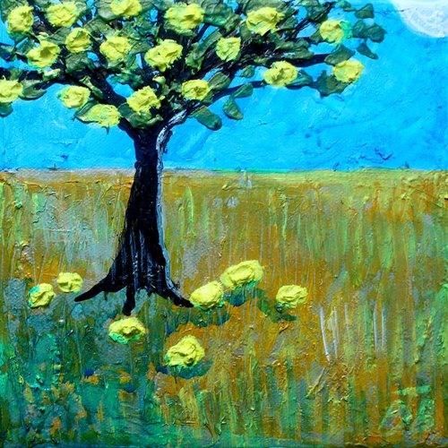 Lemon Tree II (small 20 cm x 20 cm) by Paul J Best