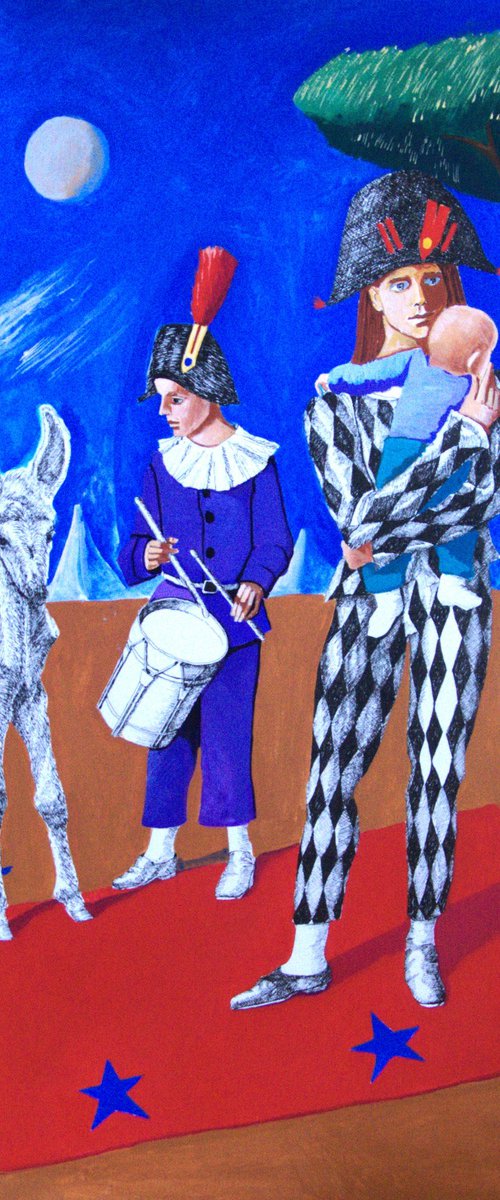 Harlequin With Drummer by Paul Rossi