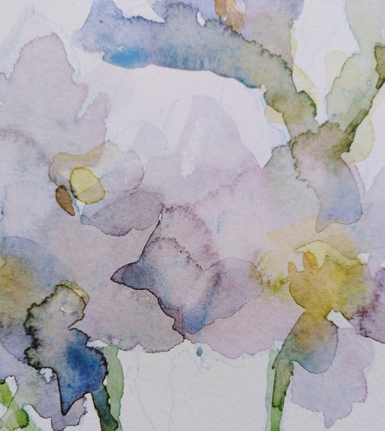 Freesias # 5 original watercolour painting.