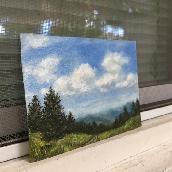 SMOKEY MOUNTAIN MINI - oil 5X7 (SOLD)