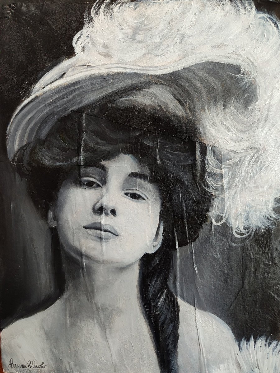 Photorealistic Portrait Oil Painting By Laura Muolo, 9 X 12", The Victorian Lady, Original Artwork