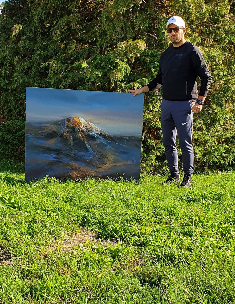 Abstract Landscape Acrylic Painting By Ivan Grozdanovski, 49 X 39, Agartha Path To Valhalla 3, Original Artwork