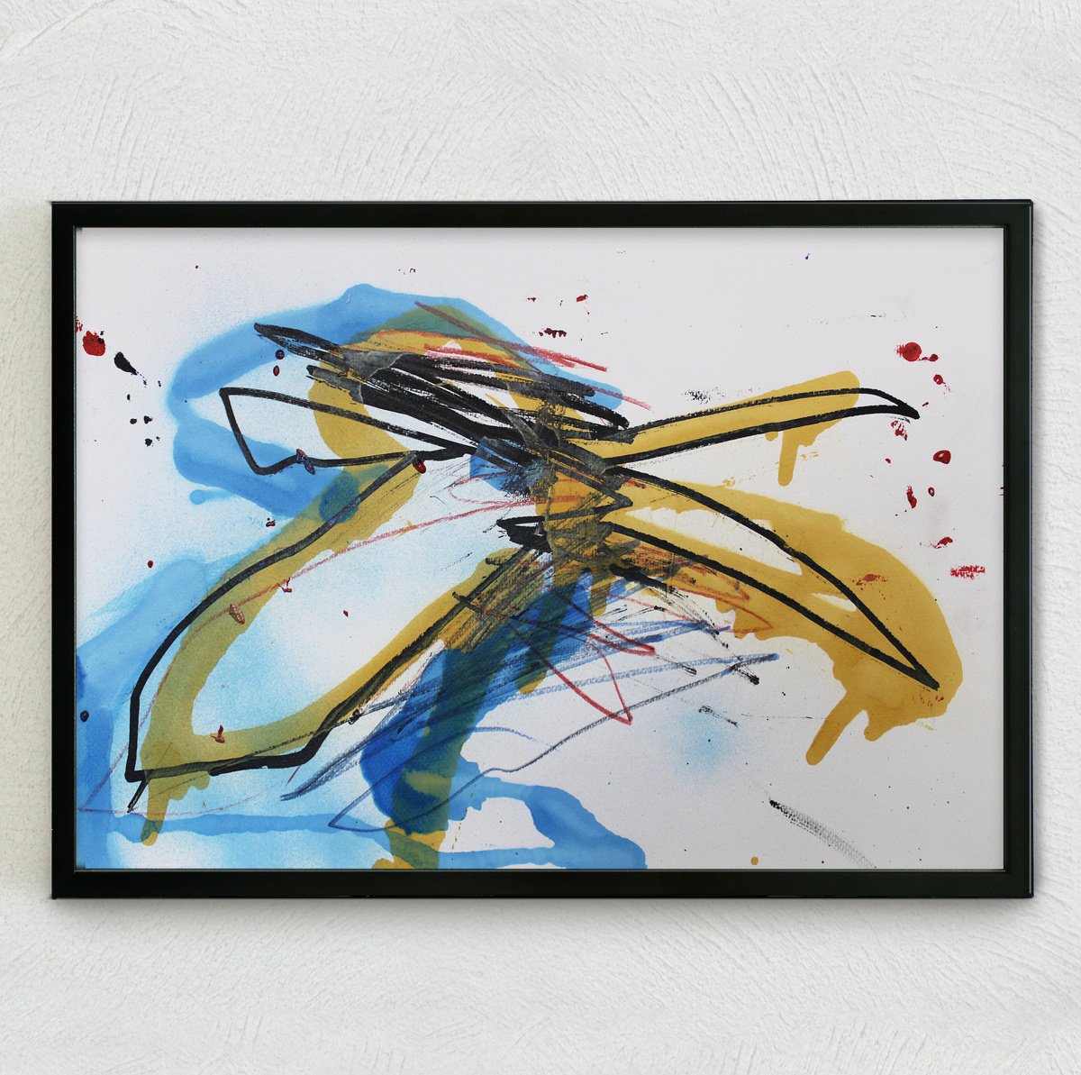 Expressive Animal Acrylic Painting By Milos Hronec, 12 X 8", Animal Bones 30, Original Artwork