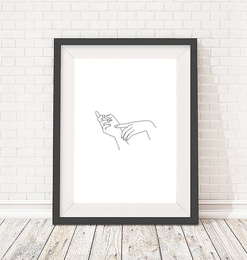 Hands illustration - Kendra - Art print by The Colour Study