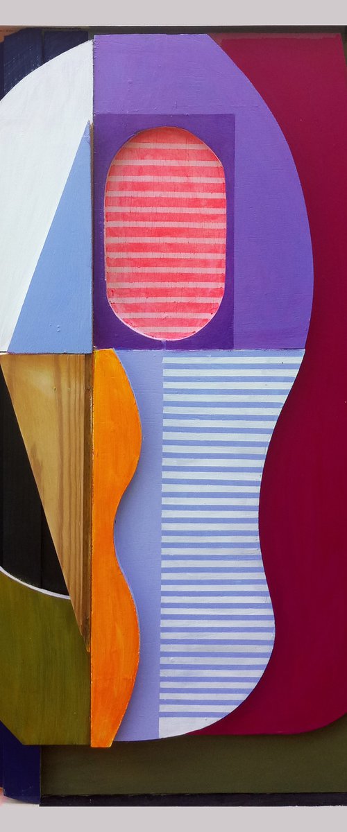Relief with striped circle by Liam Hennessy