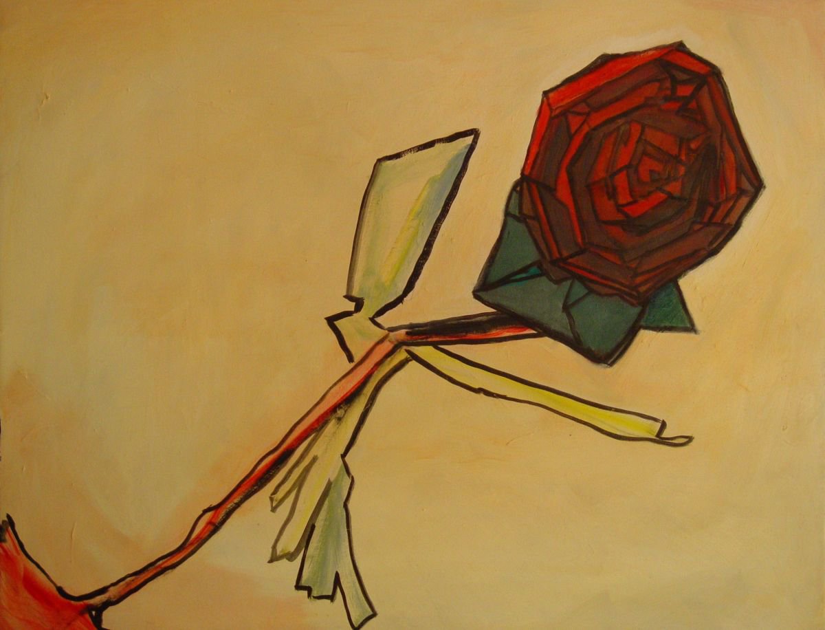 Photorealistic Oil Painting , A Rose Is A Rose By Leon Sarantos, 30 X 24, Artwork For Sale On Artfinder