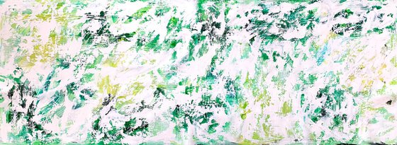 Beyond the sea no. 17820 green & white abstract