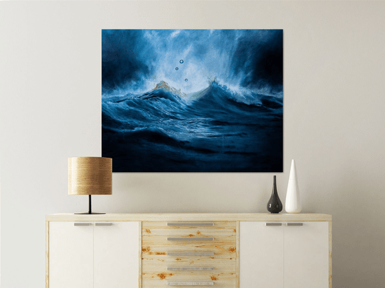 Seascape with a storm