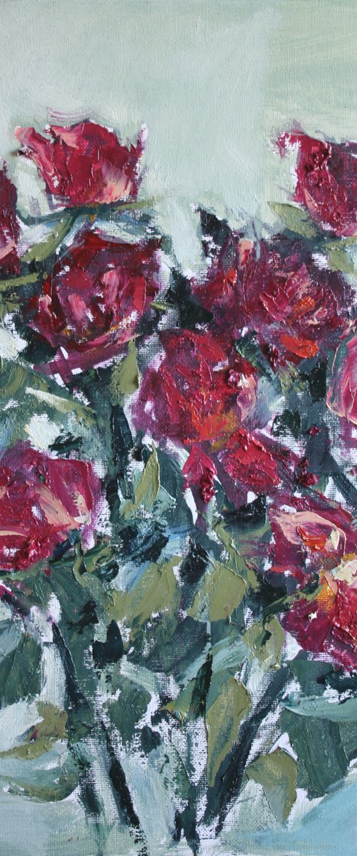 Dry Roses II... /  ORIGINAL PAINTING by Salana Art / Svetlana Samovarova