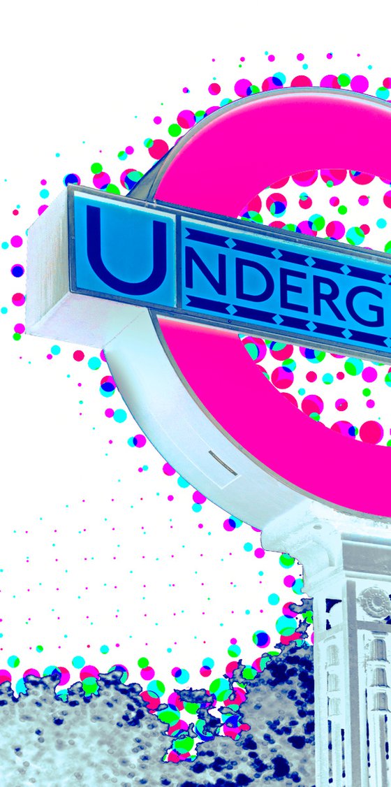 Underground Sign : Colourful NO:1  2/20  18" X 12"