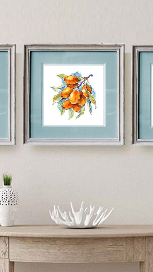 Triptych "Berries" by Ksenia Selianko