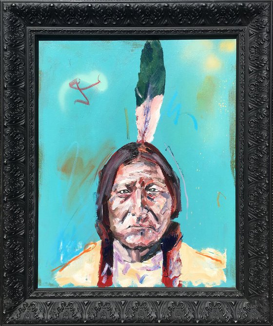 Sitting Bull in Blue