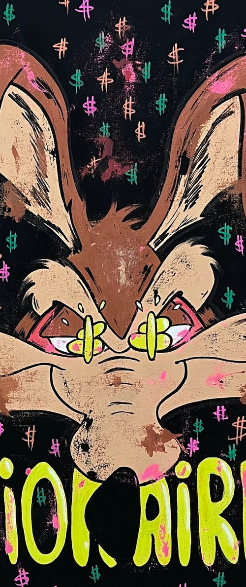 millionaire idea Wile E Coyote by Carlos Pun Art