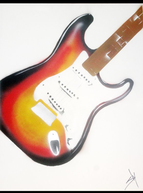 Strat (sunburst on plain paper).